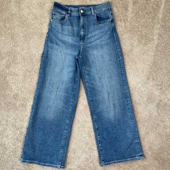 DL1961 Jeans Womens 30 Blue Denim Hepburn Wide Leg High Rise Vintage Medium Wash - Picture 1 of 7